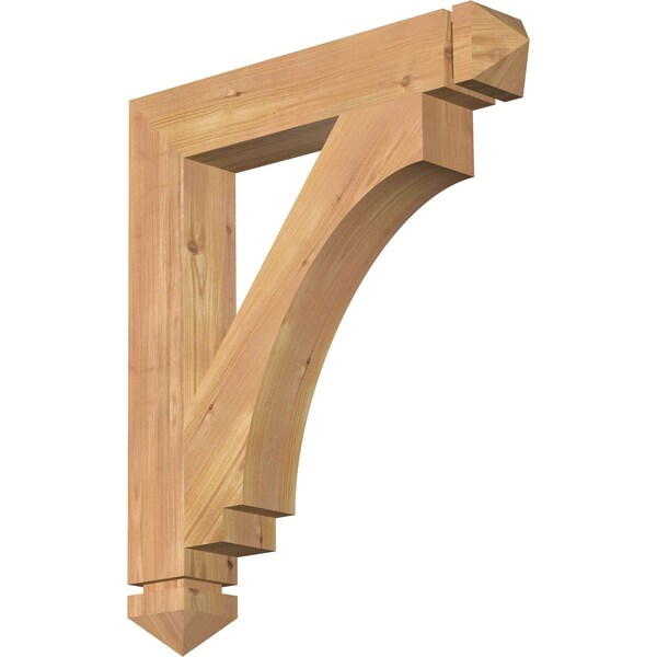 Ekena Millwork Imperial Arts & Crafts Smooth Bracket, Western Red Cedar, 3 1/2"W x 22"D x 26"H BKT04X22X26IMP03SWR - main